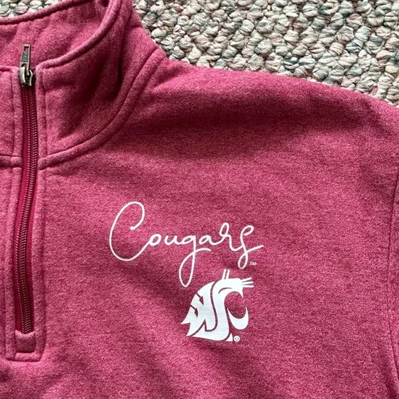 WSU COUGARS 1/4 zip champion sweatshirt, size medium - Picture 5 of 6